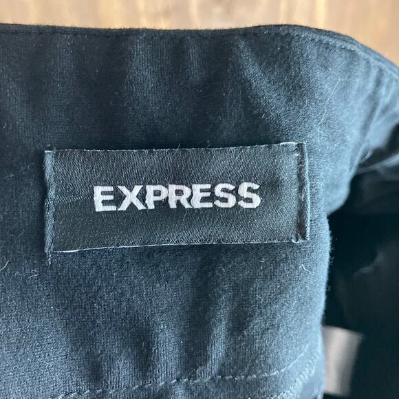 Express Womens Pants Black Pull On High Rise Columnist Ankle Stretch Small - Picture 4 of 12